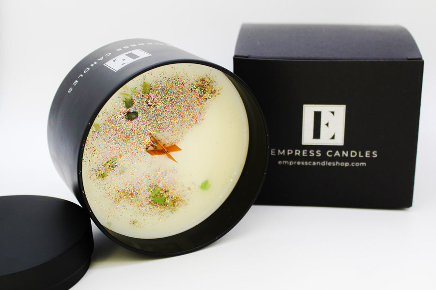 Natural Nontoxic & Vegan Long Burning Hours Coconut Wax Wooden Wick Aromatherapy Frankincense and Myrrh Candle - Empress Candles