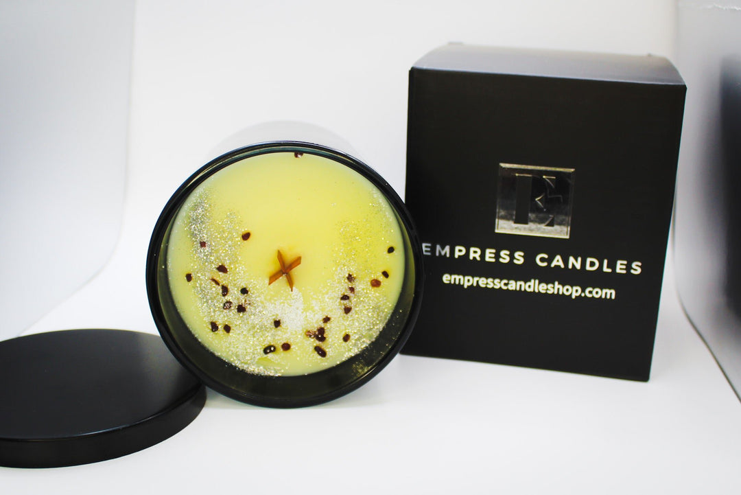 Natural Nontoxic & Vegan Long Burning Time Coconut Wax Wooden Wick Aromatherapy Cinnamon Clove Oak "Naughty Cinnamon" Candle - Empress Candles