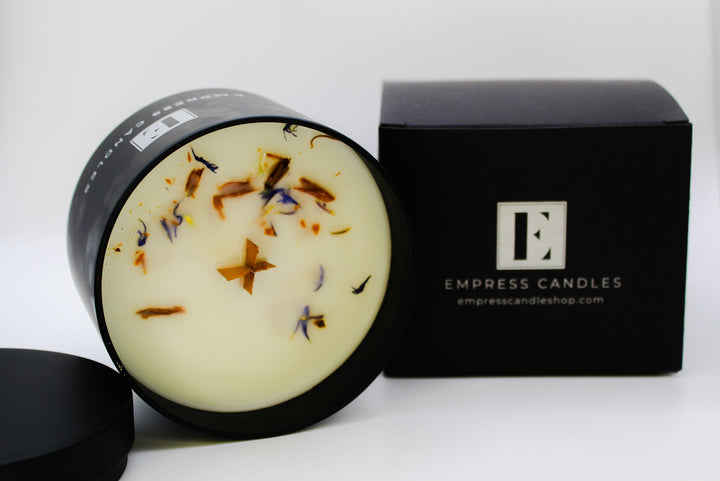 Natural Nontoxic & Vegan Long Burning Time Coconut Wax Wooden Wick Aromatherapy Coconut Pineapple Rum "Island Soleil" Candle - Empress Candles