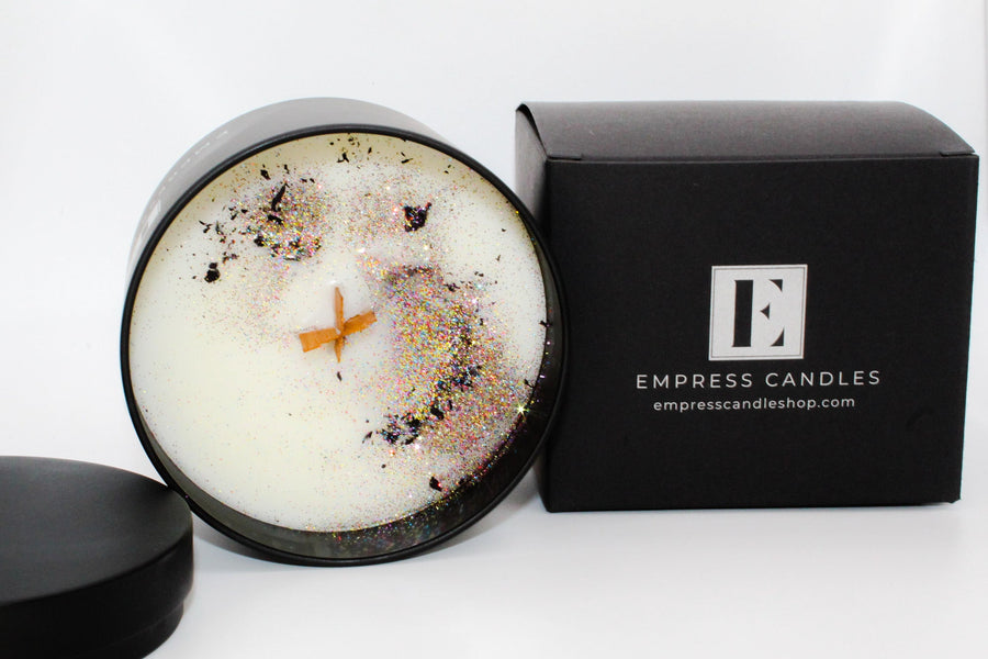 Natural Nontoxic & Vegan Long Burning Time Coconut Wax Wooden Wick Aromatherapy Hazelnut Vanilla Coffee Candle - Empress Candles