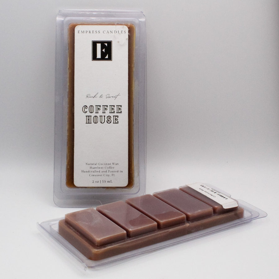 Natural Nontoxic & Vegan Highly Scented Hazelnut Vanilla Coffee Wax Melts - Empress Candles