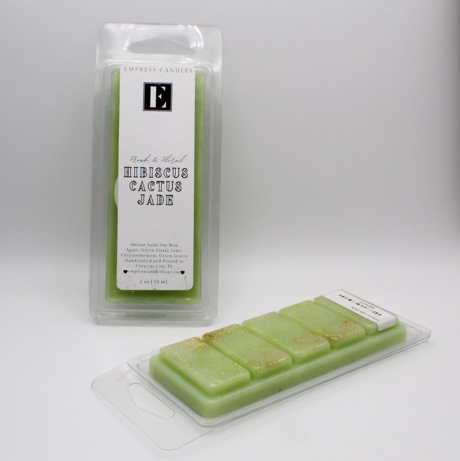 Natural Nontoxic & Vegan Highly Scented Hibiscus Jade Wax Melts - Empress Candles