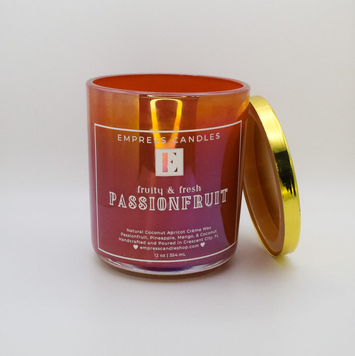 Natural Nontoxic & Vegan Long Burning Time Passionfruit Mango Candle - Empress Candles