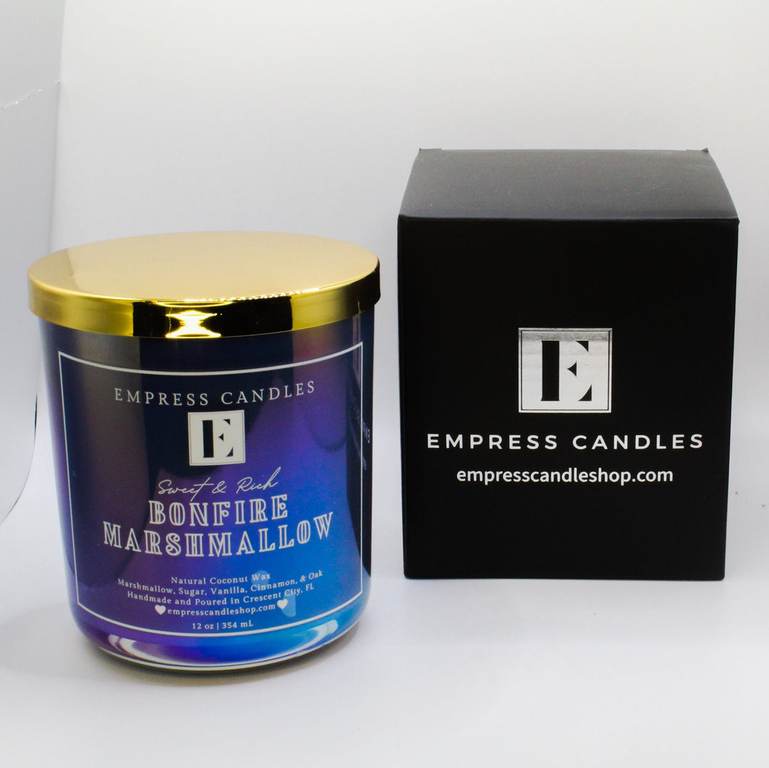 Natural Nontoxic & Vegan Long Burning Hours Coconut Wax Wooden Wick Aromatherapy Frankincense and Myrrh Candle - Empress Candles