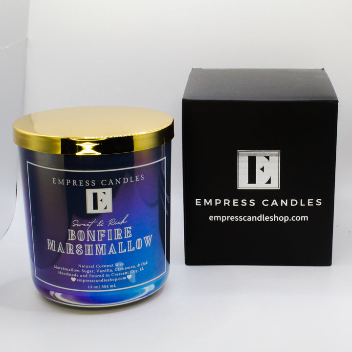 Natural Nontoxic & Vegan Long Burning Teakwood & Amber "Caribbean Teakwood" Candle - Empress Candles